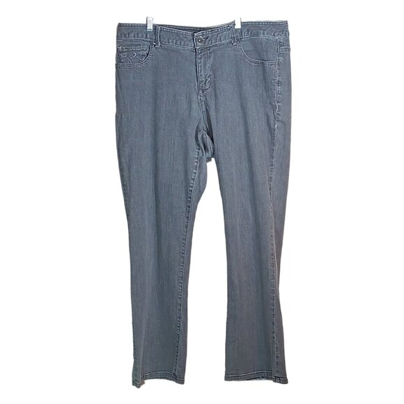 Tommy Hilfiger Bootcut Jeans Womens 18 Gray Classic Mid Rise Stretch Denim Jeans - Picture 5 of 5